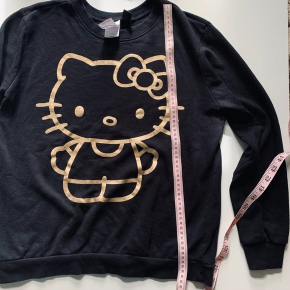 SANRIO Hello Kitty black & gold sweatshirt size M - Picture 6 of 7